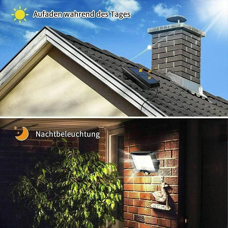 BowLift | Solivor Solar Light with Motion Sensor | Wireless & Weatherproof | 3 Modes | 100 COB LEDs