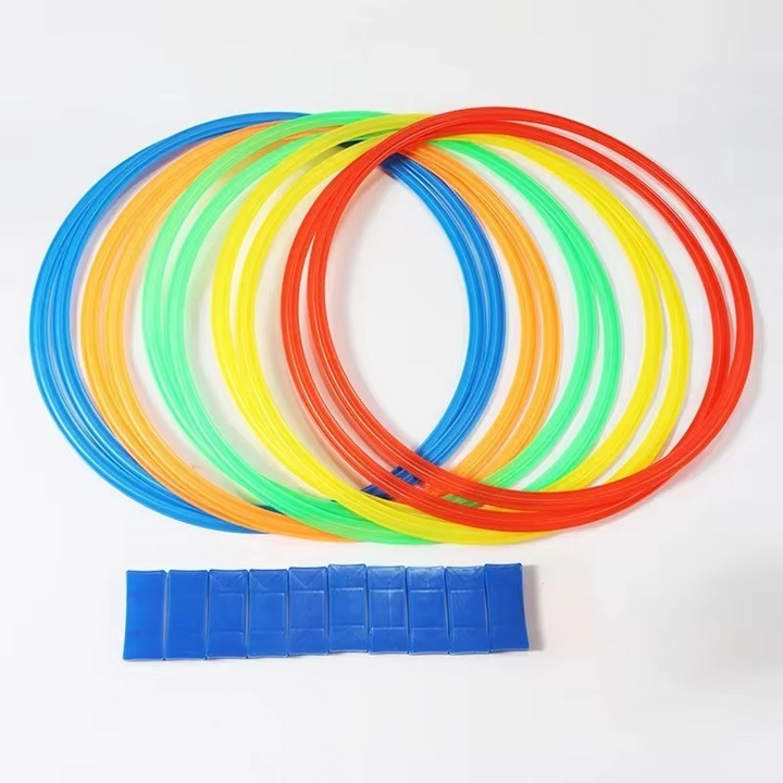 BowLift | Outdoor Agility Training Ring Set – 11in or 15in Checkered Connectors for Speed, Balance, and Fun