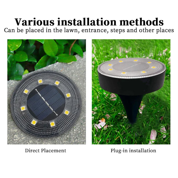 BowLift | Terraluna Solar Ground Light LED | IP68 Waterproof | Automatic Light Control | For Garden, Path & Terrace