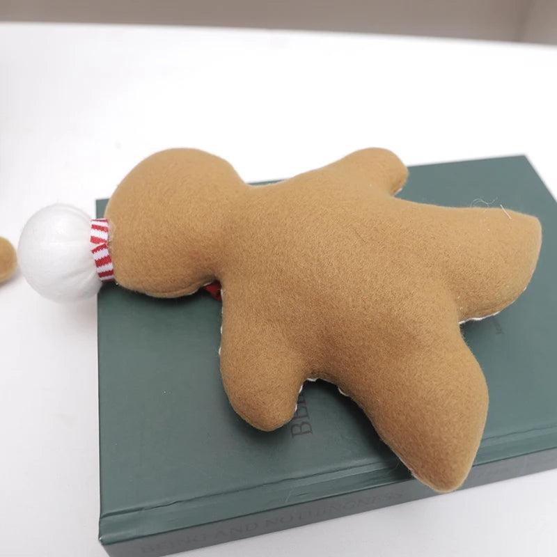 BowLift | Christmas Ornament Plush Gingerbread Pattern Door Decoration