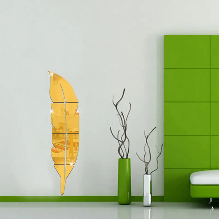 BowLift | 3D Feather Art Mirror Wall Sticker