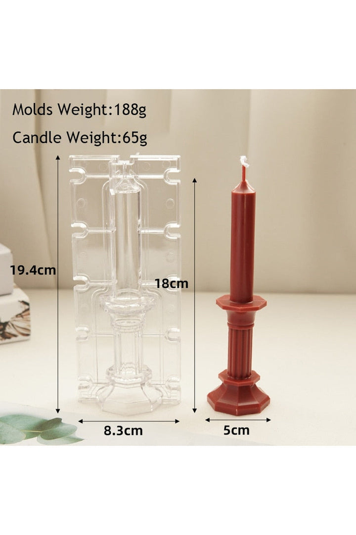 striped column candle shape | Bowlift