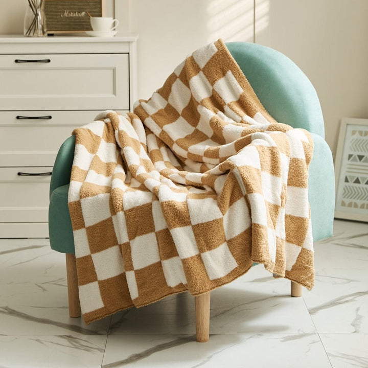 COLOURFUL CHECKERBOARD THROW | Bowlift