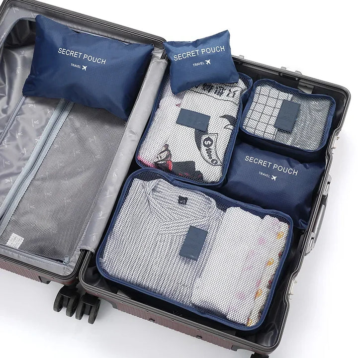 BowLift | ReiseLina Luggage Organizer Set | 6-piece | Waterproof & Space-saving | Made of Oxford Fabric