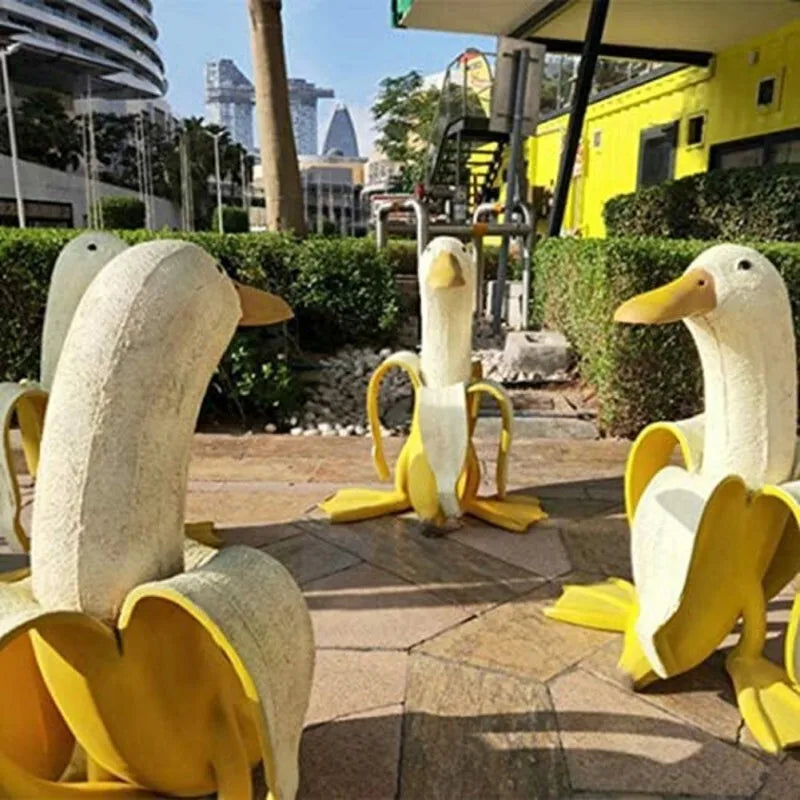 BowLift | Banana Duck Sculpture | Playful Garden Decoration!