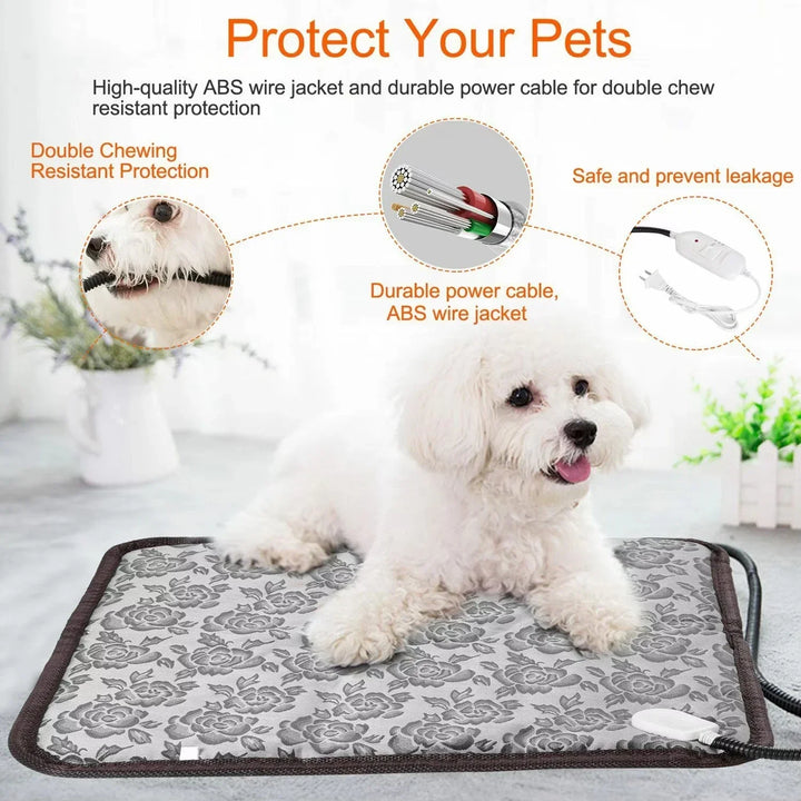 BowLift | Heated Pet Mat PawTherm | Temperature Control & Timer | Waterproof & Safe | For Dogs & Cats