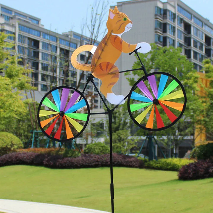 BowLift | Rainbow Bicycle Cat Garden Decor