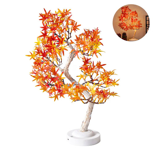 LED Maple Leaf Bonsai Tree Night Light – Decorative Table Lamp for Living Room and Bedroom | Bowlift