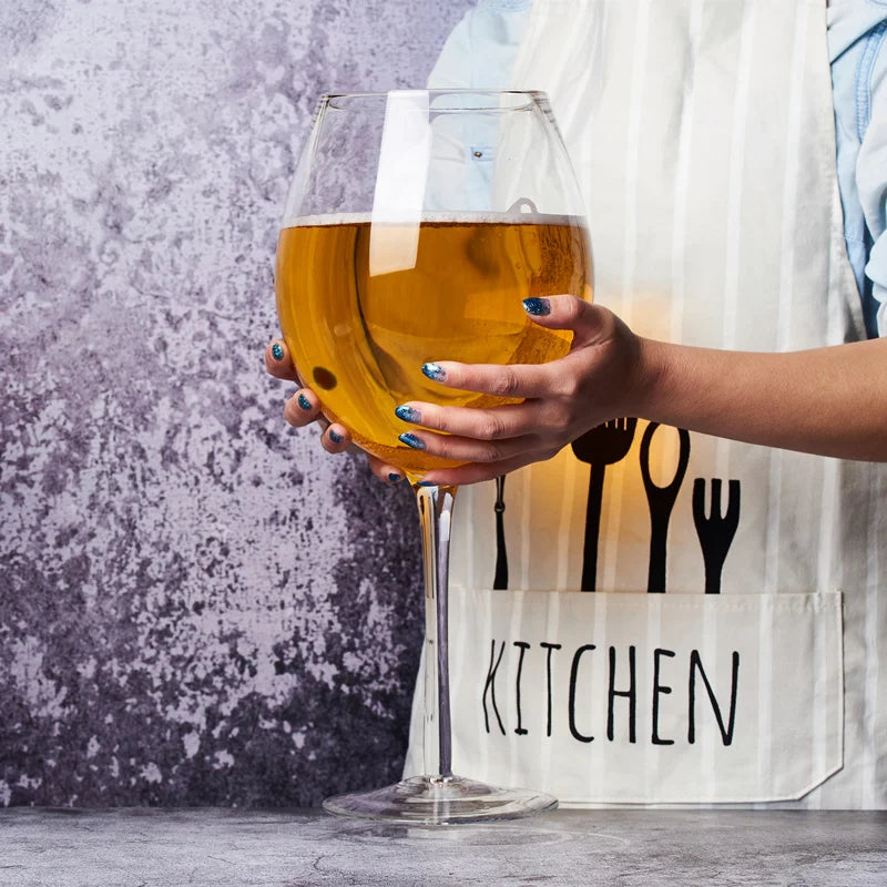 BowLift | Huge 106 Oz Wine Glass and Beer Mug Combo - 3000ML Extra Large Crystal Glass for Parties, Weddings, and Celebrations