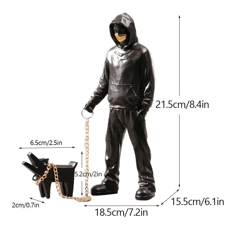 BowLift | Dropshipping Banksy Sculpture Collection Flower Thrower Statue Pop Art Modern Balloon Girl Figurine Office Home Decoration