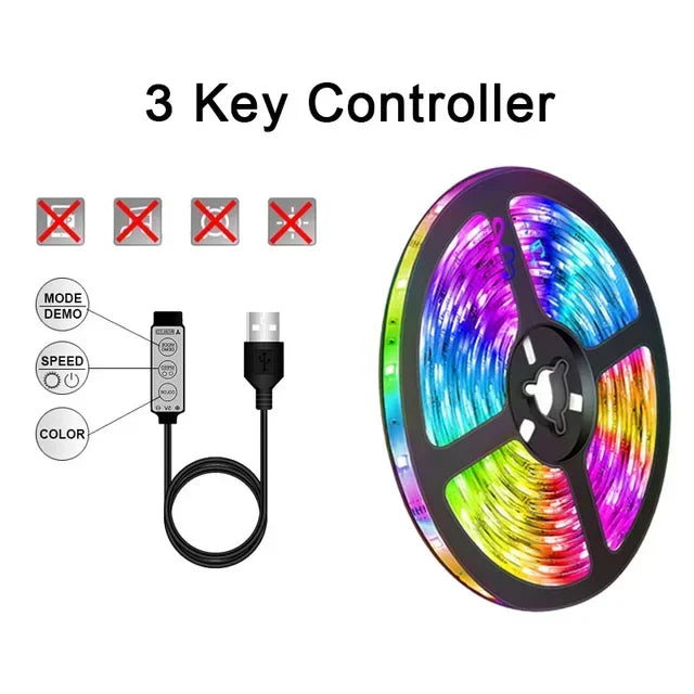 BowLift | USB RGB LED Strip Lights with App Control for Room & TV Backlighting Decor