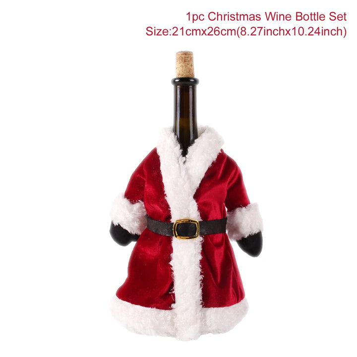 BowLift | Festivora Wine Bottle Cover | Christmas Decoration 2025 | Fabric Cover for Wine & Champagne Bottles | Perfect Gift & Table Decoration for Christmas & New Year 2026