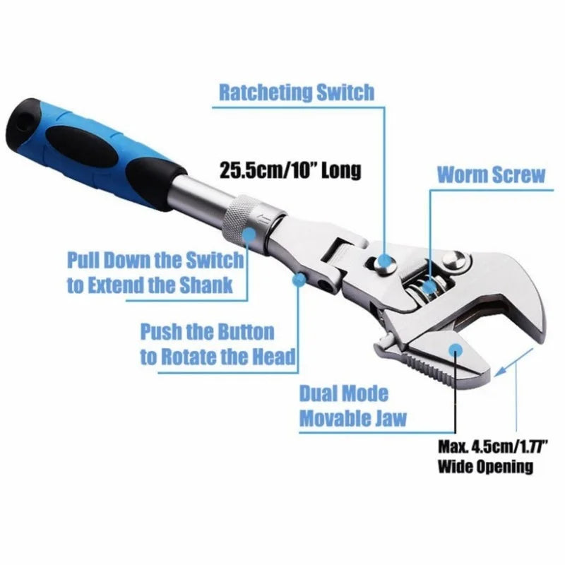 BowLift | Multifunctional Retractable Ratchet Wrench
