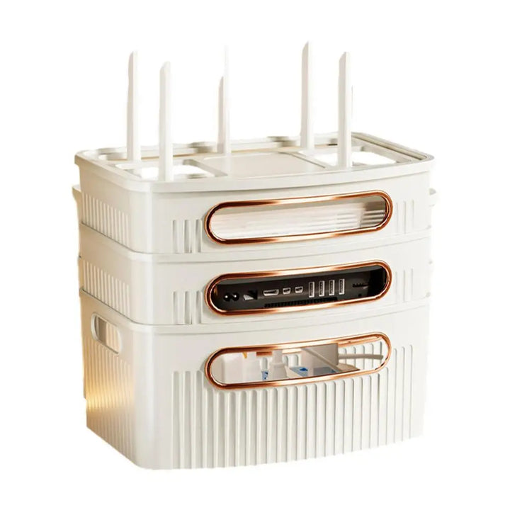 Dustproof Decorative Router Storage Box Organizer | Bowlift