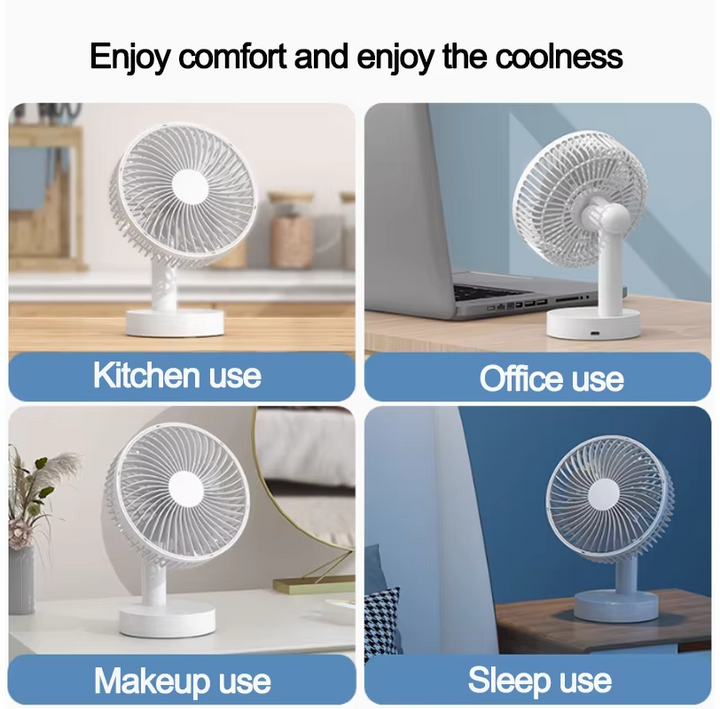 USB Desktop Oscillating Fan with Adjustable Head and Powerful Airflow | Bowlift