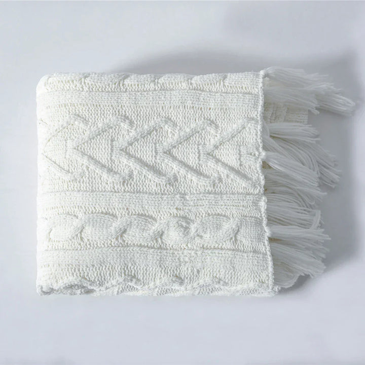HeartCozy Blanket – Luxe Chenille Blanket with Heart Fringes Bowlift