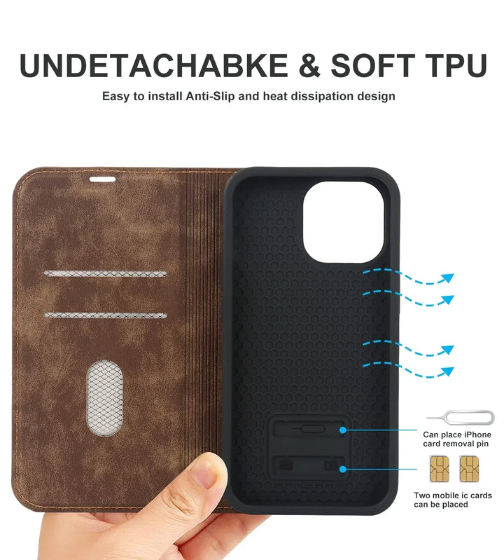 BowLift | Magnetic Wallet Case MagSafe Wireless Charging- iPhone