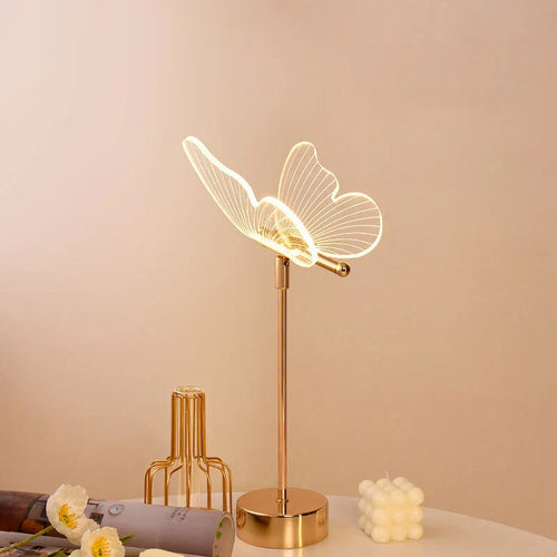 Butterfly LED Table Lamp in Retro Design - Decorative Desk Lamp for Living Room, Bedroom & Office | Bowlift