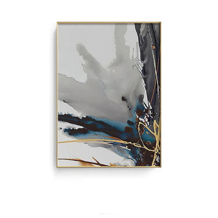 Modern Abstract Floral Wall Art Fine Art Canvas Prints Blue Gray Botanical Pictures For Living Room Bedroom Wall Art Decor | Bowlift