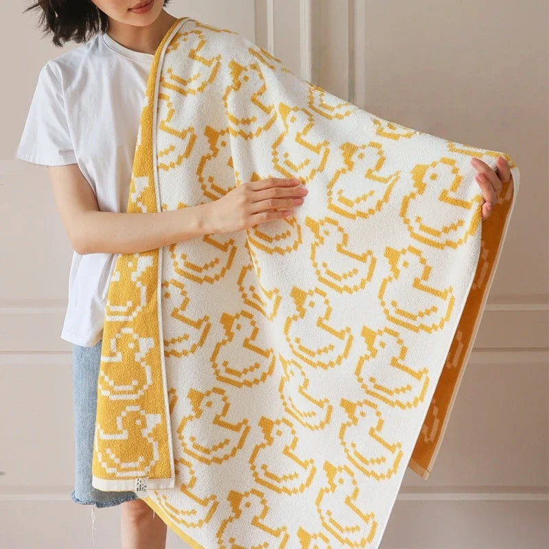 Reversible Animal Print Cotton Towel | Bowlift