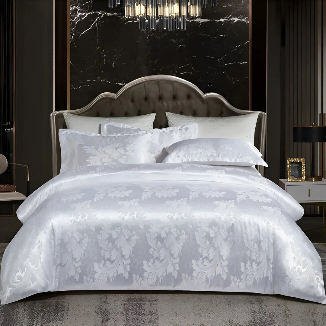 BowLift | Chic Satin Jacquard Duvet Cover for Luxury Bedroom