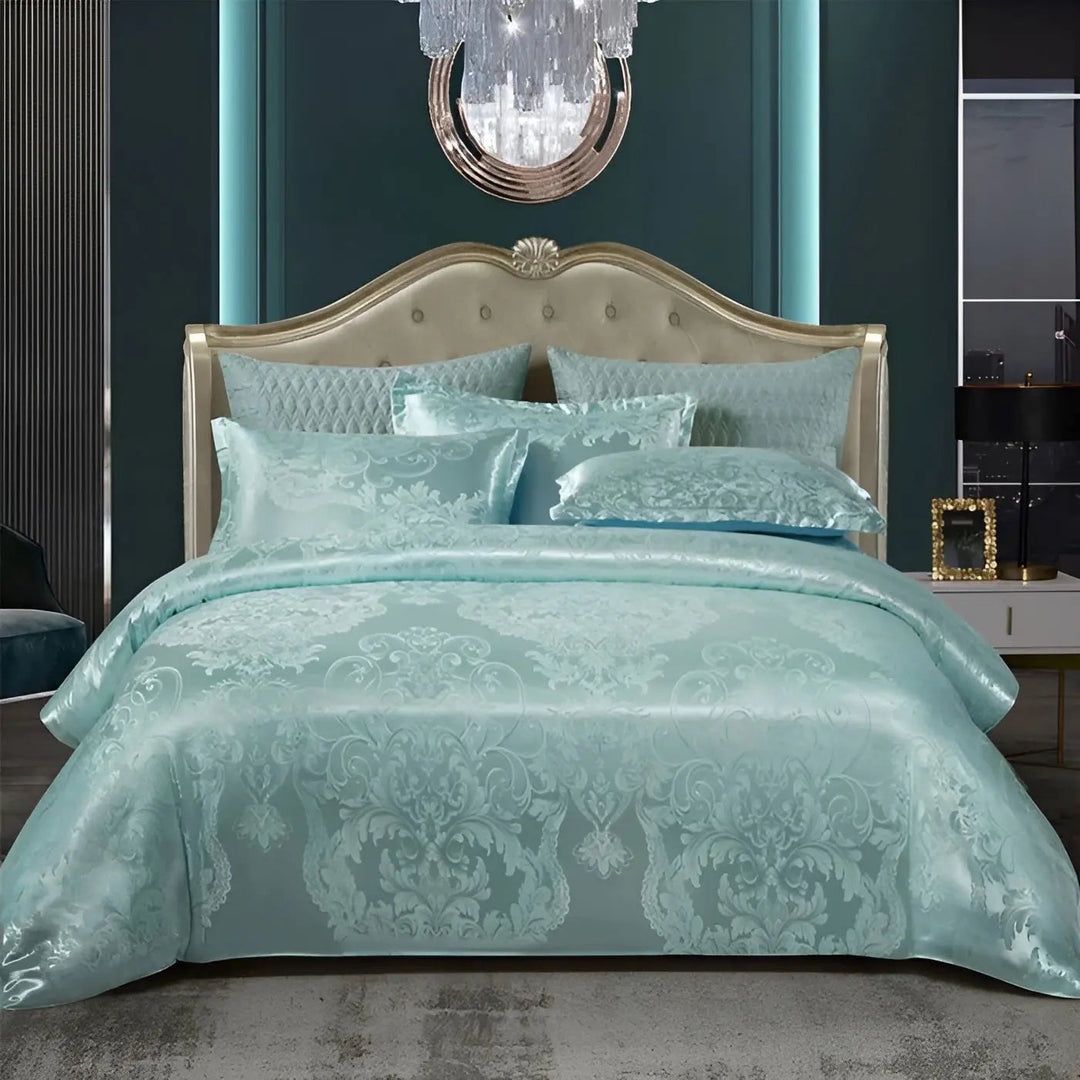 BowLift | Chic Satin Jacquard Duvet Cover for Luxury Bedroom