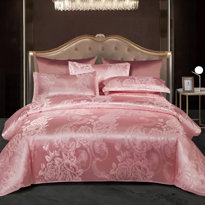BowLift | Chic Satin Jacquard Duvet Cover for Luxury Bedroom