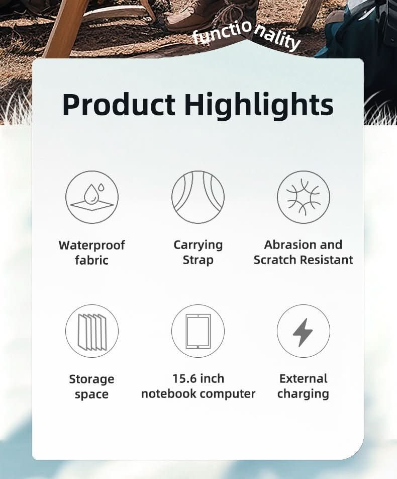 BowLift | Multifunctional outdoor backpack with USB port