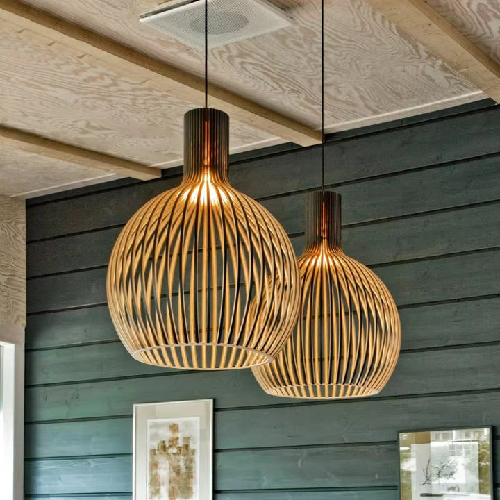 BowLift | Natura Orb Bamboo Pendant Lamp – Handmade Hanging Lamp