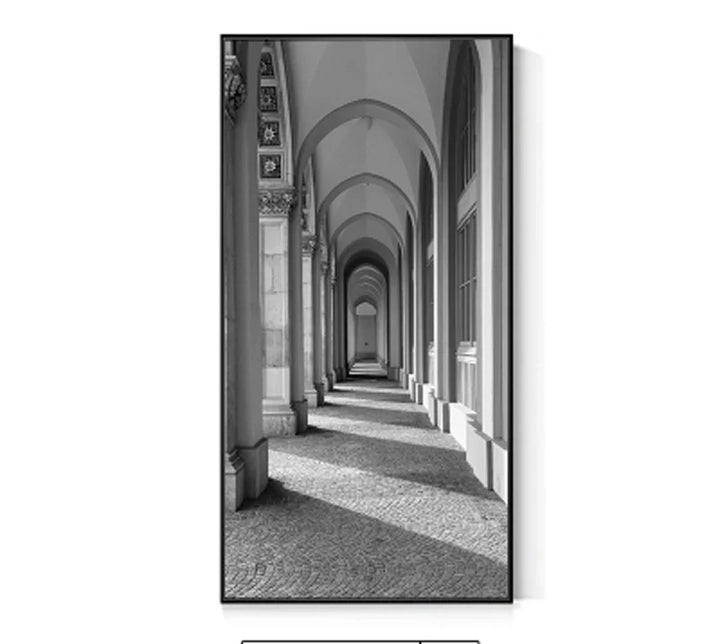 Modern Abstract Minimalist Arches Architecture Wall Art Fine Art Canvas Prints Pictures For Entrance Hall Foyer Living Room Home Office Decor | Bowlift