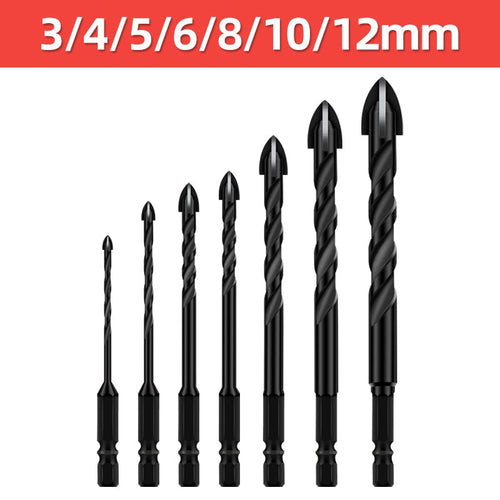 Heavy-Duty Mega Ultimate Cross Hex Drill Bit Set | Bowlift