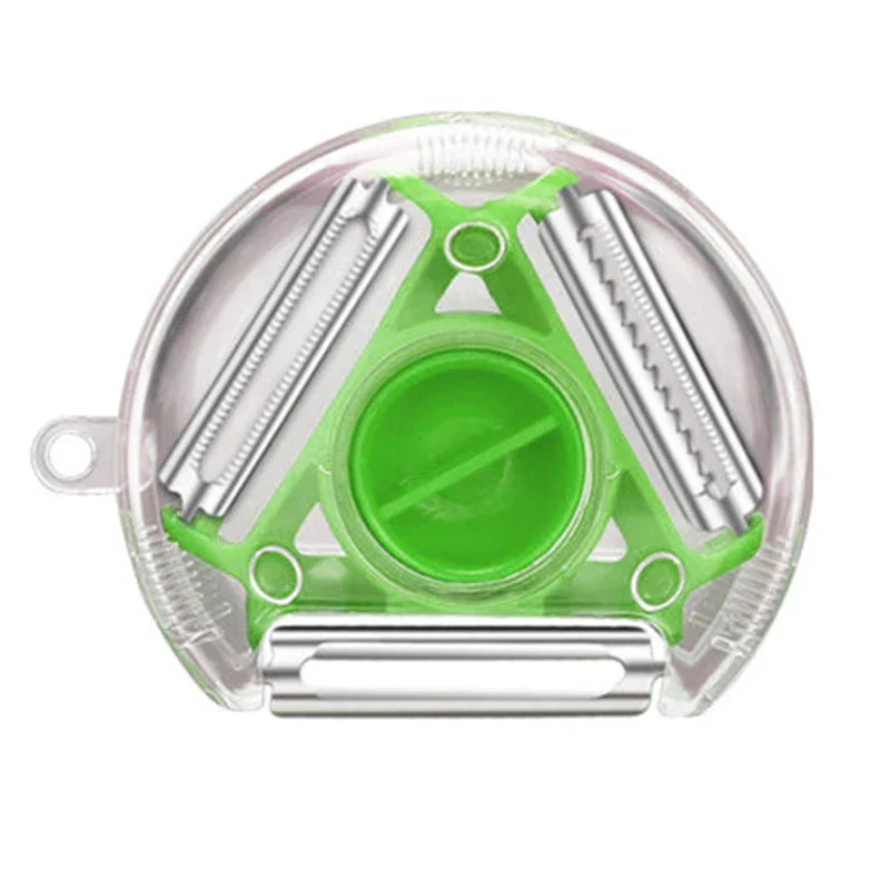 BowLift | Peelvanta 3-in-1 Peeler | Stainless Steel Blades | Julienne & Serrated | Dishwasher Safe