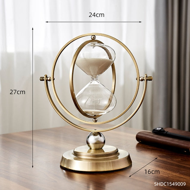 Time Charmer Metal Hourglass Decor | Bowlift