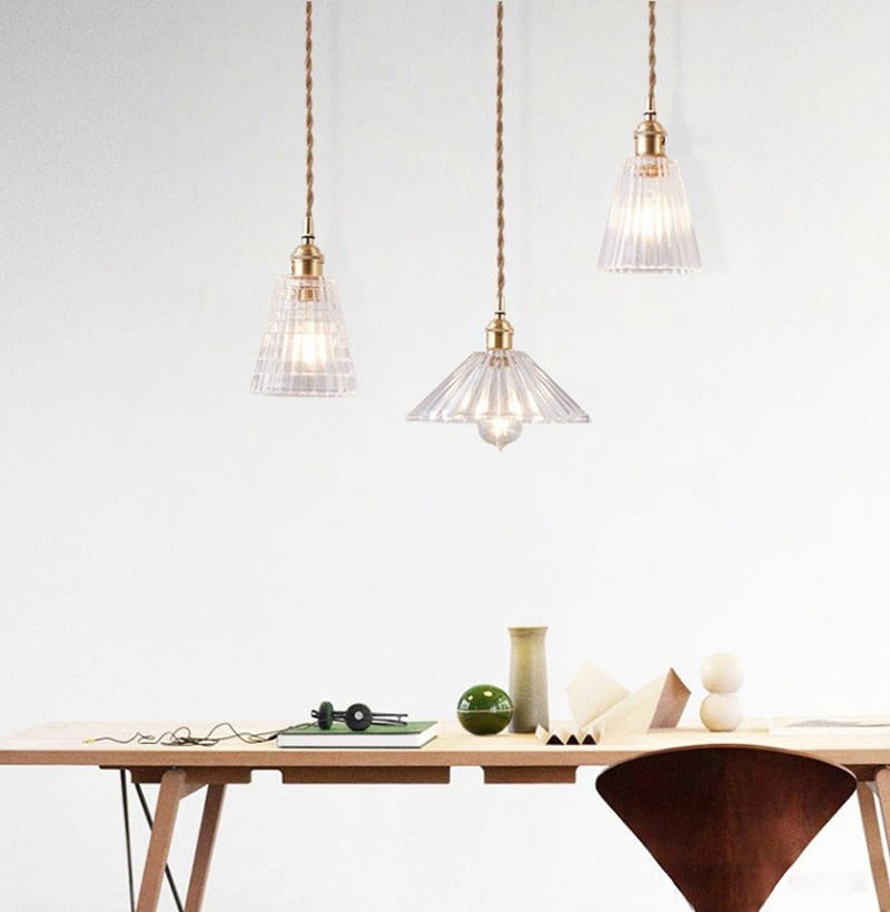 BowLift | Nordic Brilliance Transparent Glass Pendant Lamp