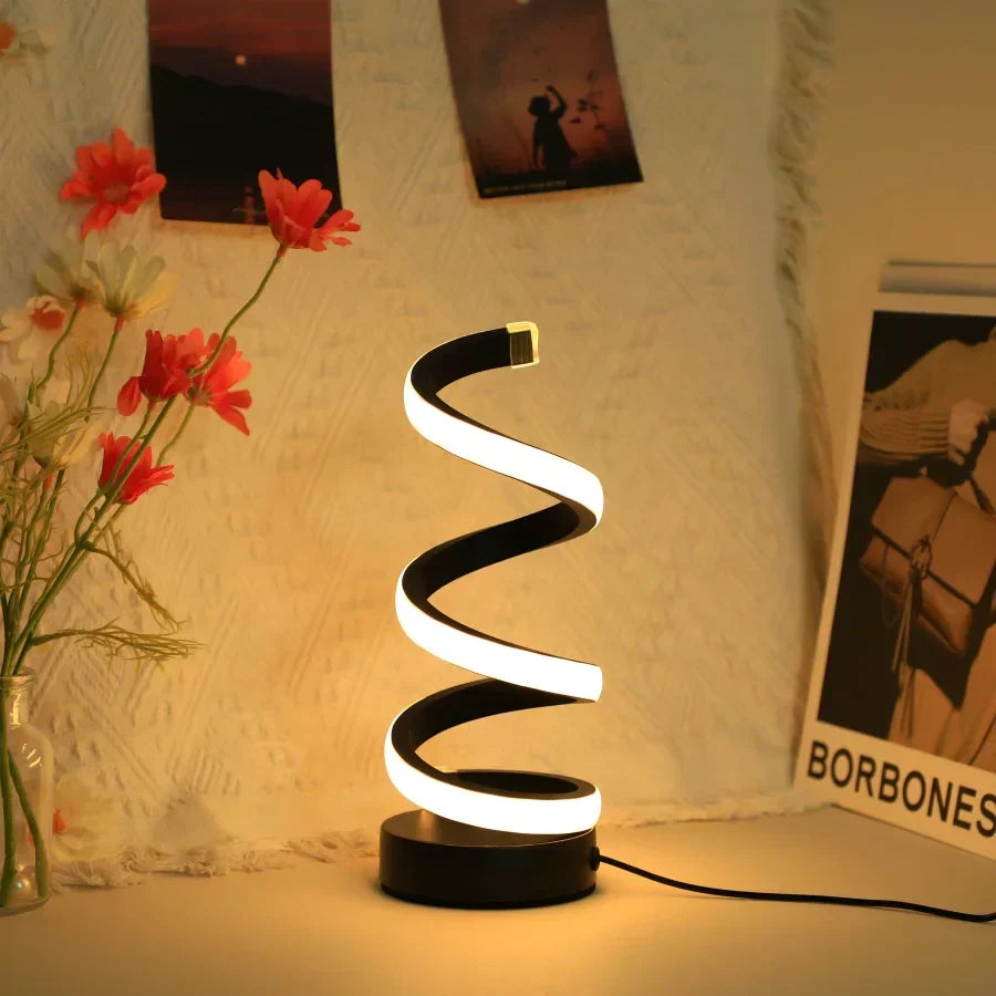 BowLift | Modern Spiral LED Table Lamp
