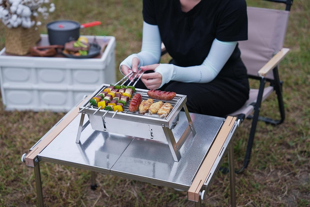 Ultimate Camping Style Stainless Steel Foldable Grill | Bowlift