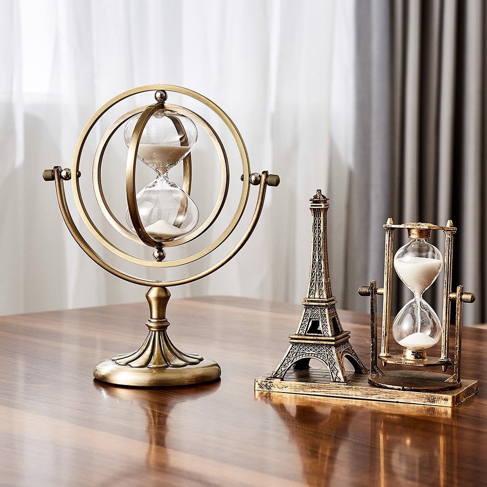 Time Charmer Metal Hourglass Decor | Bowlift