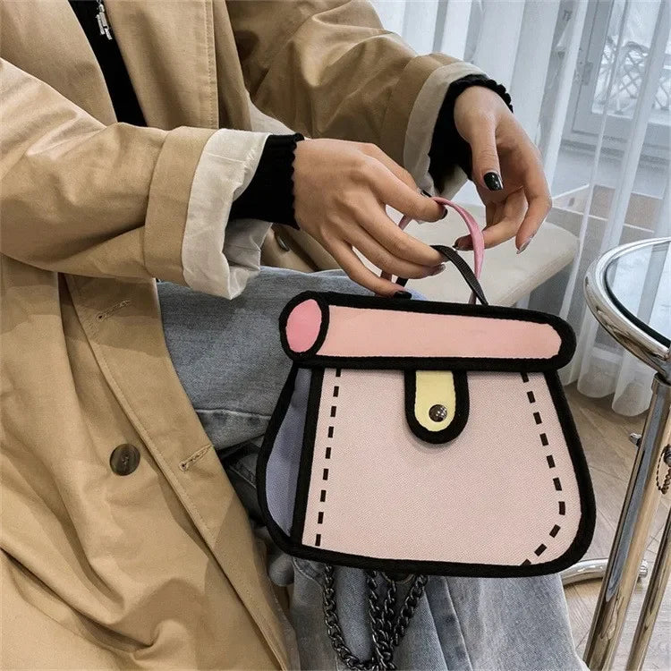 BowLift | 2D Canvas Texture Crossbody Bag