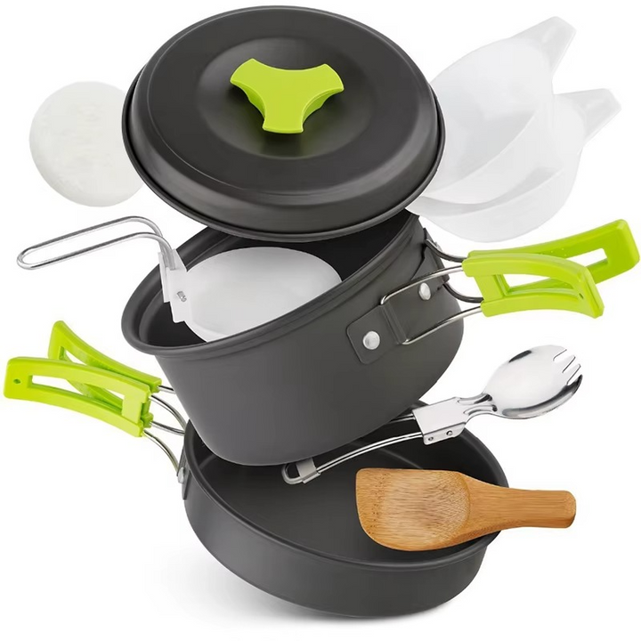 BowLift | Portable Camping Cookware Set with Foldable Tableware and Storage Bag