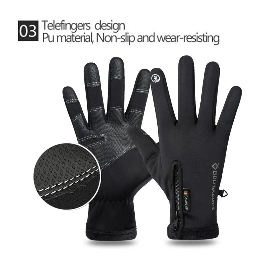 BowLift | IronRide Motorcycle Winter Gloves | Waterproof & Windproof | Fleece Lined & Touchscreen Compatible | Tactical Design