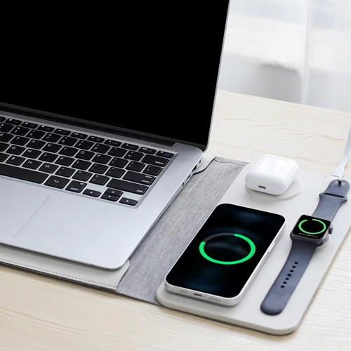 BowLift | Magnetic 3-in-1 Wireless Charging Laptop Sleeve with Mouse Pad & Desk Mat