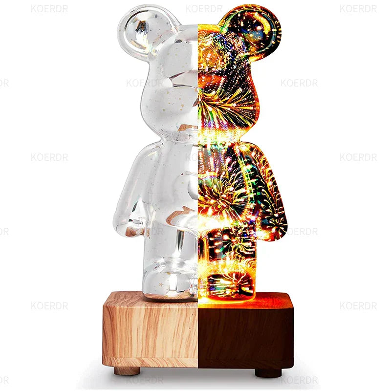 Magical 3D Fireworks Projection Mood Lamp - StarBear | Bowlift