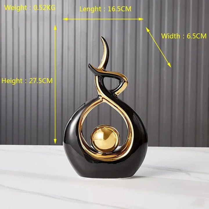 BowLift | ScandiForm Ceramic Figure | Nordic Home Decor | Handcrafted Sculpture | Home Accessory for Living Room & Office