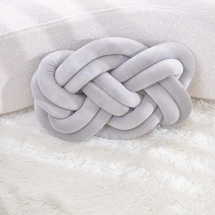 BowLift | Decorative Cushion | Knotted Geometric Design | Washable Polyester | 40×30 cm