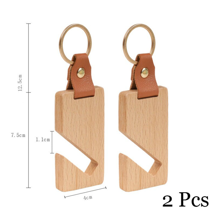 BowLift | Portable Keychain Wood Phone Stand