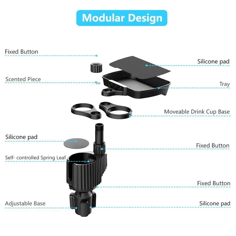 BowLift | Car Cup Holder with Detachable Tray