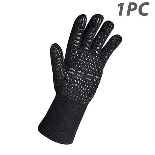 BowLift | ThermaGrip Heat Resistant Grill Glove | Silicone & Cotton | Non-slip & fireproof up to 800 °C | For Grill, Oven & BBQ | 1 Piece