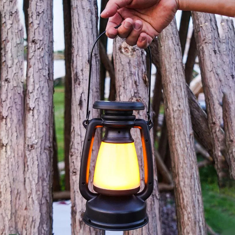 BowLift | Nostalux Retro Lantern | LED Table Lamp with Remote Control | Rechargeable & Decorative | For Home, Camping & Bar