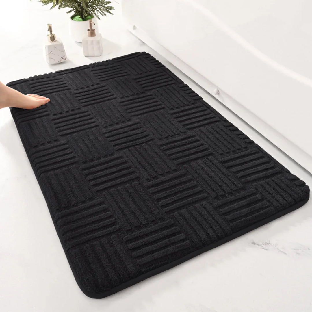 BowLift | Bath Mat AquaStripes | Non-slip & Highly Absorbent | Soft & Easy Care | For Bathroom & Entrance