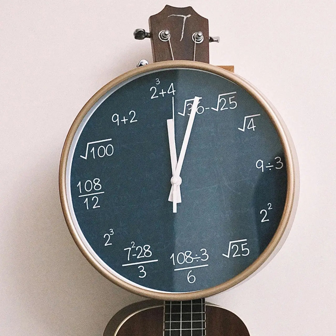 ChalkBoard Clock - Mathematical Formulas Wall Decoration Bowlift